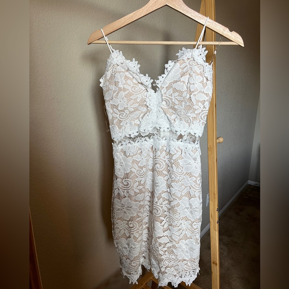 White/Ivory Lace mini dress